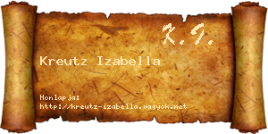 Kreutz Izabella névjegykártya
